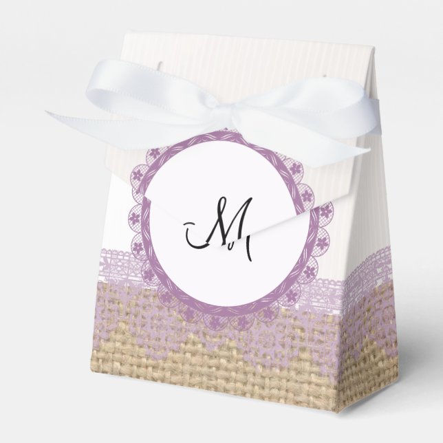 Box mit Lila Gastgeschenk Hochzeit Geschenkschachtel (Vorderseite)