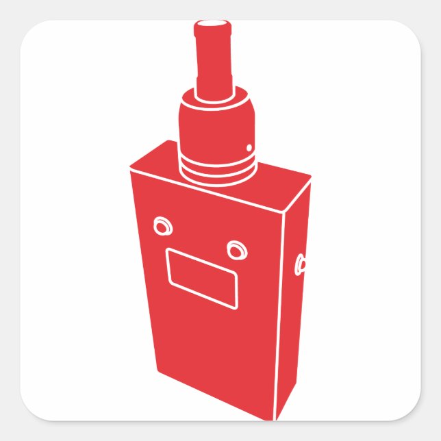 Box-Mod-Überraschung Quadratischer Aufkleber (Vorderseite)