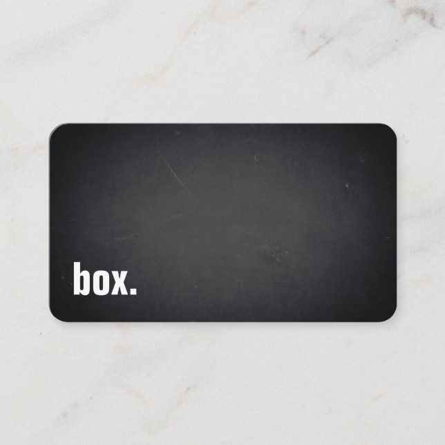 box. Modern Minimalist Blackboard Professional Visitenkarte (Vorderseite)