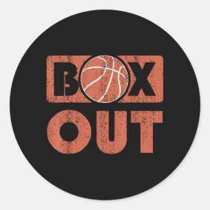 Box Out Baseball Rebound Rebounding Baller Coachin Runder Aufkleber