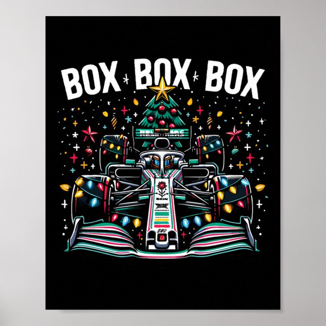 Box Racing Car Box Radio Call Fun Christmas Tr Poster (Vorne)