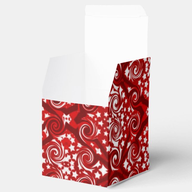 Box "Red Stars" und "Wirbel" Geschenkschachtel (Geöffnet)