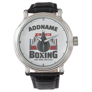 Box-Ring ADD NAME BOXER GYM-Speed-Bag Armbanduhr