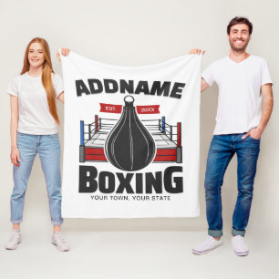 Box-Ring ADD NAME BOXER GYM-Speed-Bag Fleecedecke
