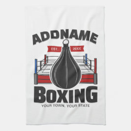 Box-Ring ADD NAME BOXER GYM-Speed-Bag Geschirrtuch