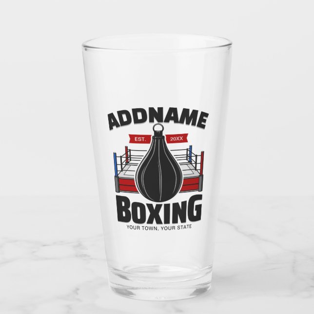 Box-Ring ADD NAME BOXER GYM-Speed-Bag Glas (Vorderseite)