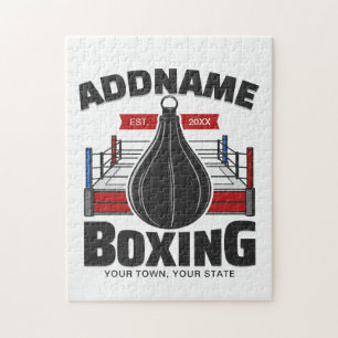 Box-Ring ADD NAME BOXER GYM-Speed-Bag Puzzle