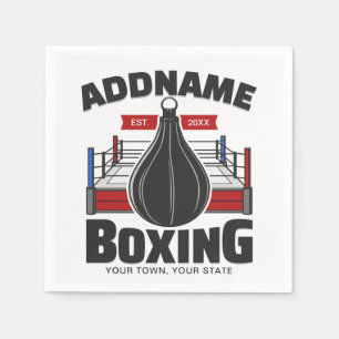 Box-Ring ADD NAME BOXER GYM-Speed-Bag Serviette