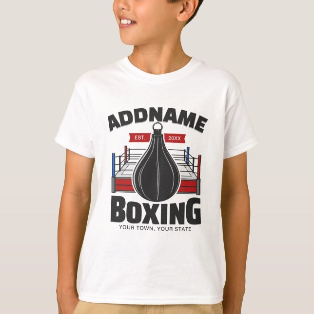 Box-Ring ADD NAME BOXER GYM-Speed-Bag T-Shirt (Vorderseite)