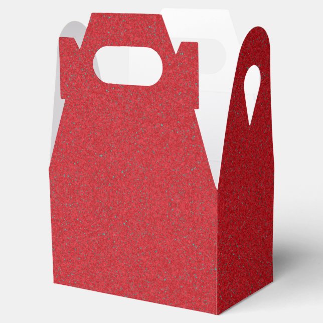 Box "Side-Split Tomato Red Gable Gable Favor" - An Geschenkschachtel (Geöffnet)