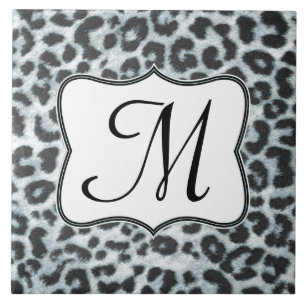 Box-Spot Animal Print Monogram Display Tile Fliese