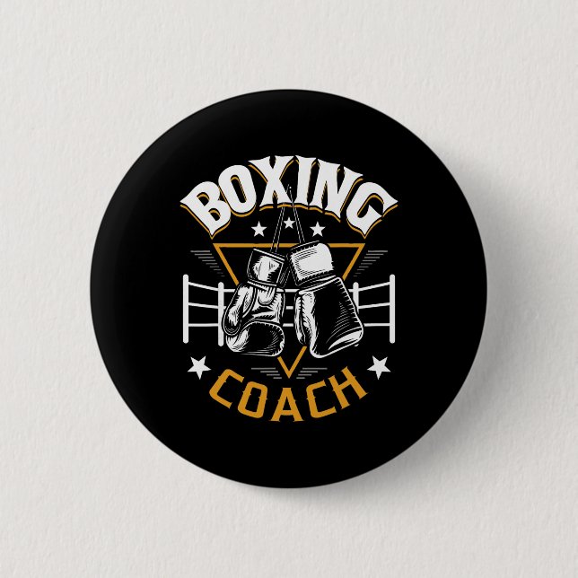 Box-Trainer - Kickboxen Kickboxer Fitnessstudio Bo Button (Vorderseite)