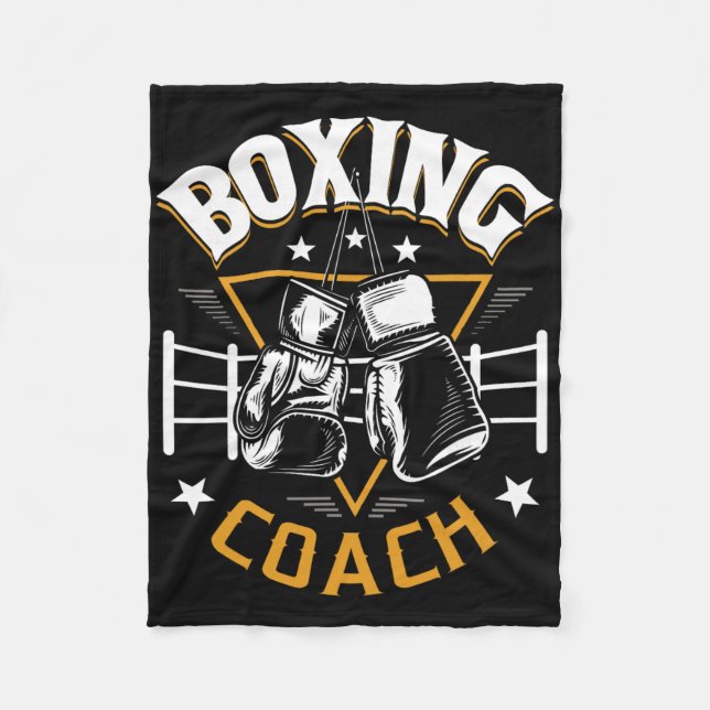 Box-Trainer - Kickboxen Kickboxer Fitnessstudio Bo Fleecedecke (Vorderseite)