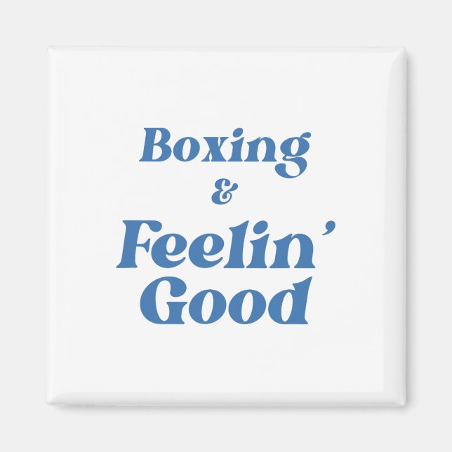 Box-Training Motivation Fitness Sieg Gefühl Magnet (Vorne)
