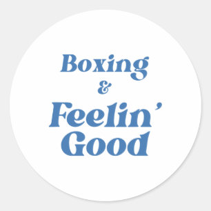 Box-Training Motivation Fitness Sieg Gefühl Runder Aufkleber
