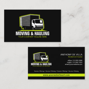 Box Truck Moving, Hauling & Delivery Service Visitenkarte