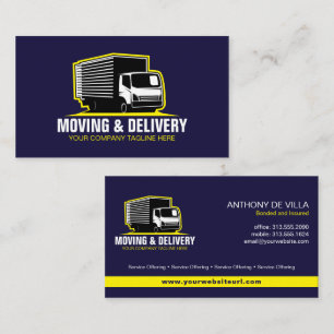 Box Truck Moving, Hauling or Delivery Service Bu Visitenkarte