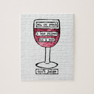 Box Wein Glas Jigsaw Puzzle - Funny Wine