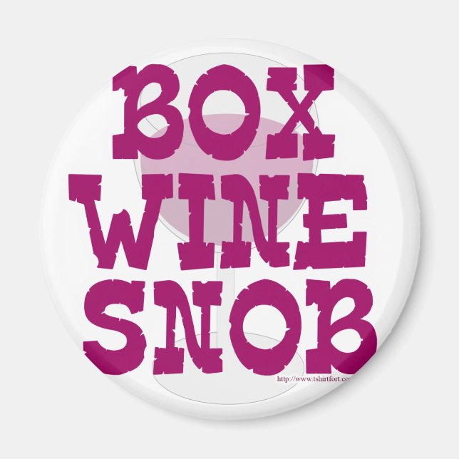 Box Wine Snob Magnet (Vorne)