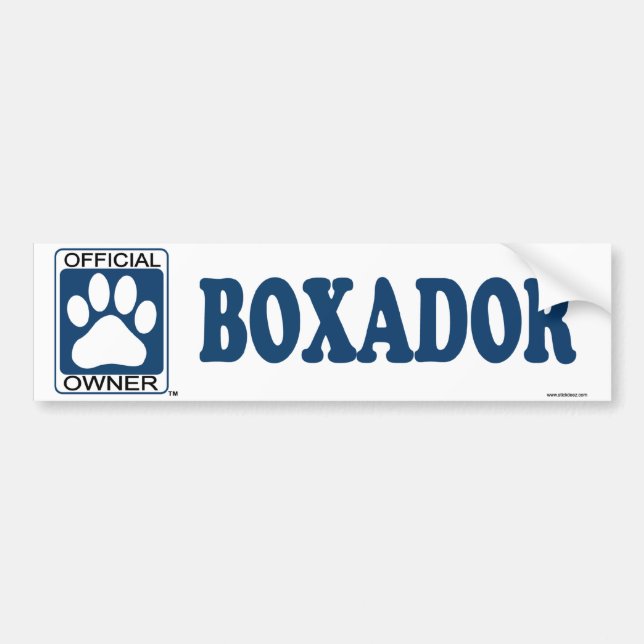 Boxador Blau Autoaufkleber (Vorne)