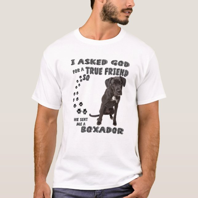 Boxador Quote Mama, Boxerlab Vater Kostüm, Boxer L T-Shirt (Vorderseite)