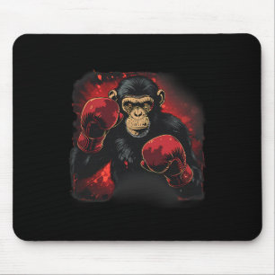 Boxaffe mit Boxhandschuhen Kickboxen Lustig Mousepad