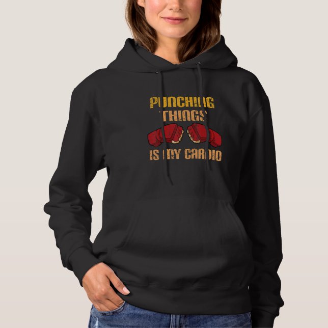 Boxangebot und Vintage Boxer-Boxhandschuhe Hoodie (Vorderseite)