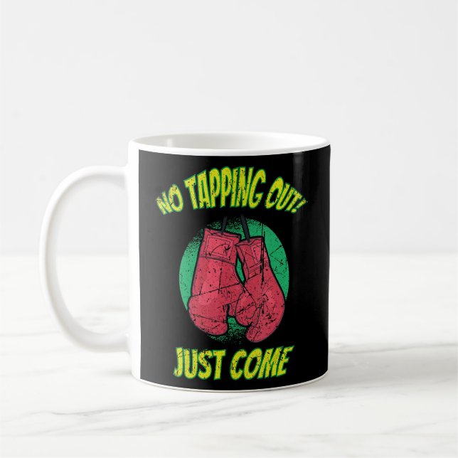 Boxangebot und Vintage Boxer-Boxhandschuhe Kaffeetasse (Links)