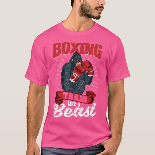 Boxbahn wie ein Bestie Kickboxing Kickboxer Gym T-Shirt (Vorderseite)