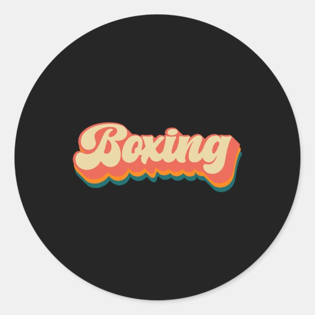 Boxbekleidung - Boxen 3  Runder Aufkleber (Vorderseite)