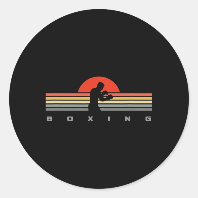Boxbekleidung - Boxen 5  Runder Aufkleber (Vorderseite)
