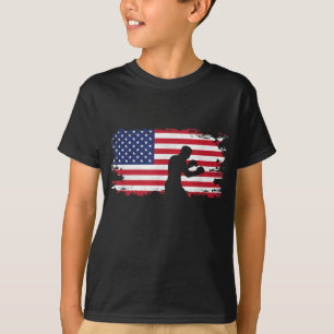 Boxbox für amerikanische Flagge - Boxer Boxing T-Shirt