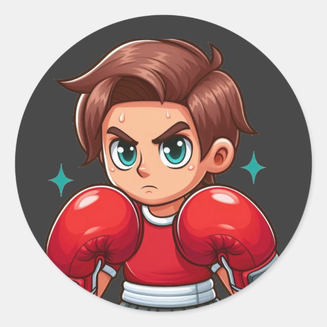 Boxboy Runder Aufkleber (Vorderseite)
