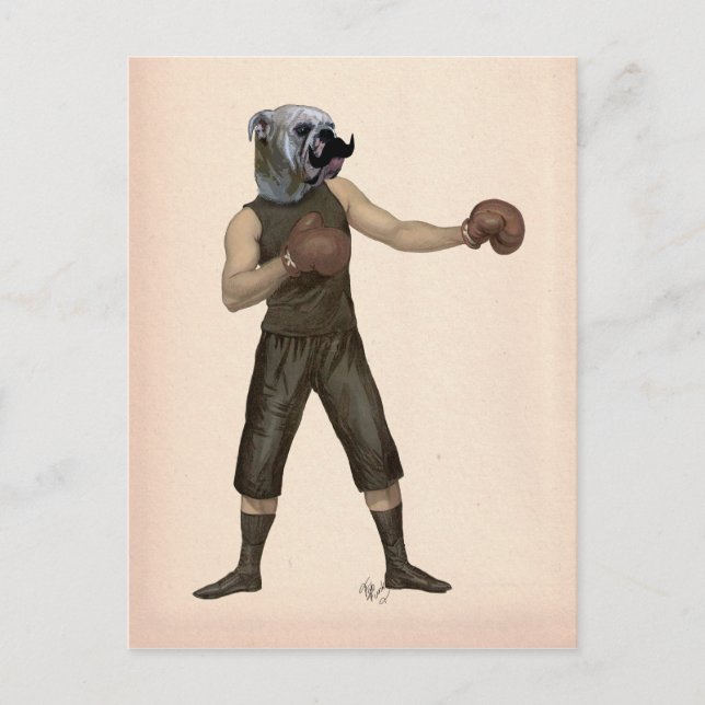 Boxbulldog Full 2 Postkarte (Vorderseite)