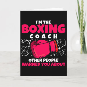 Boxclub Trainer eines Boxers Kickboxen Boxen Coa Karte
