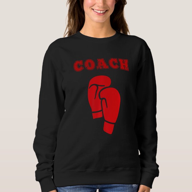 Boxcoach Boxer rote Boxhandschuhe Sweatshirt (Vorderseite)