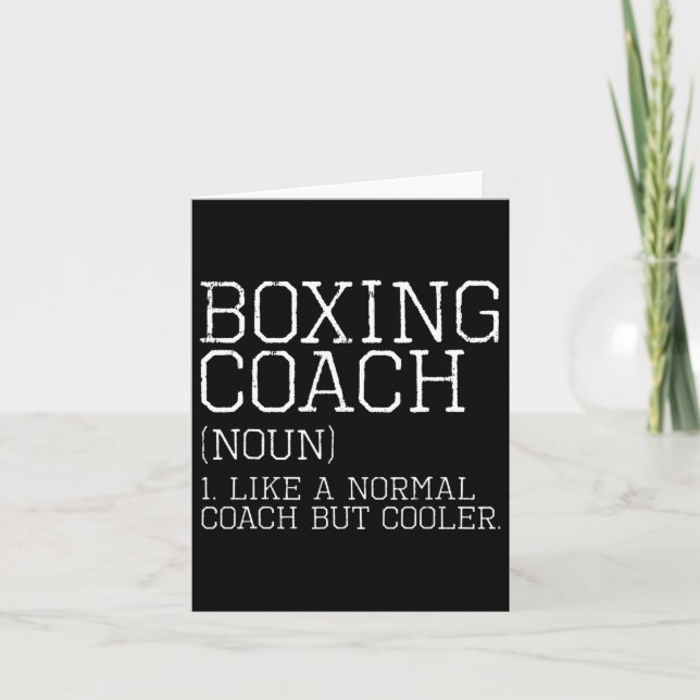 Boxcoach Funny Sports Definition Trainer Geschenk Karte (Vorderseite)