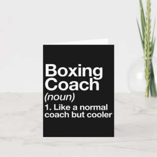Boxcoach Funny Sports Definition Trainer Marti Karte