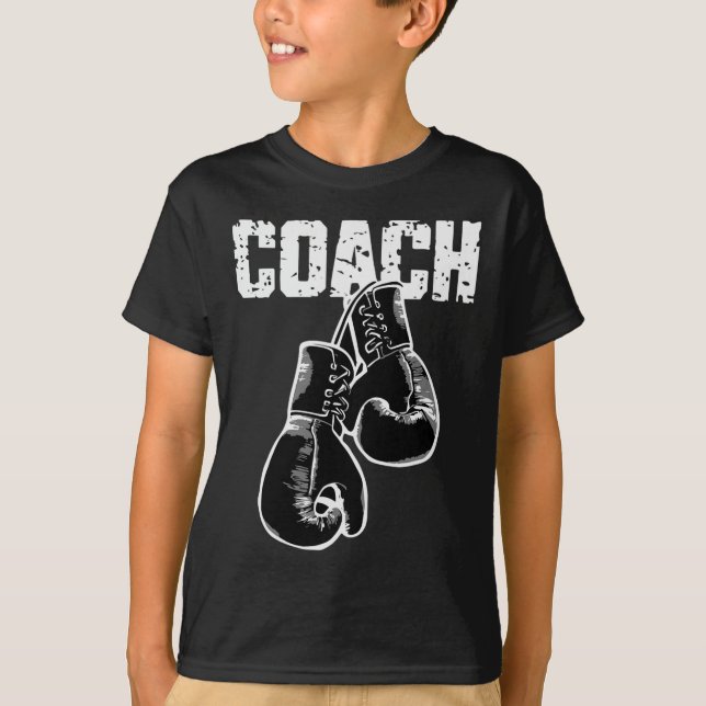 Boxcoach Kickboxen Retro Boxhandschuhe Boxer  T-Shirt (Vorderseite)