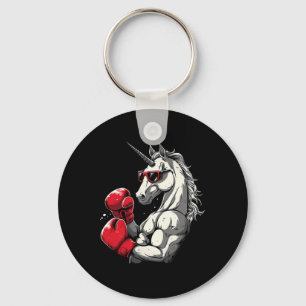 Boxeinhorn mit Boxhandschuhen Kickboxen Niedlich Schlüsselanhänger