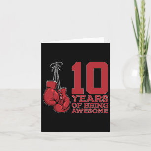 Boxen 10 Jahre Phantastischer Boxer 10. Geburtstag Karte