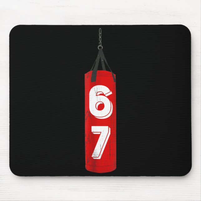 Boxen 6 7 Sechs Sieben Lustiges MMA-Turnhallenge-D Mousepad (Vorne)