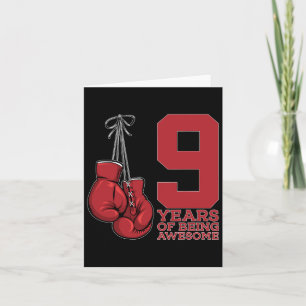 Boxen 9 Jahre Phantastischer Boxer 9. Geburtstag Karte