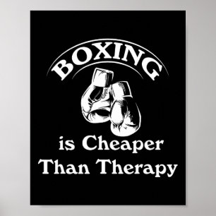 Boxen billiger als Therapie Boxhandschuhe Funny Sh Poster