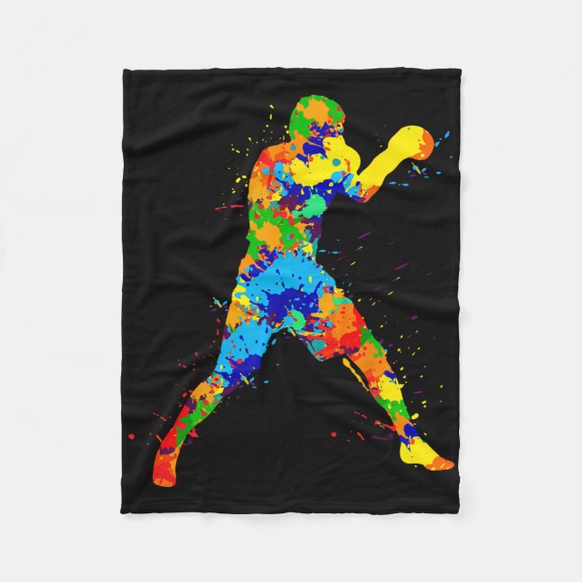 Boxen Boxer Jungen Kinder Männer  Fleecedecke (Vorderseite)