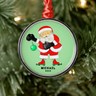 Boxen Boxer Weihnachten Sammlerstück Ornament Aus Metall