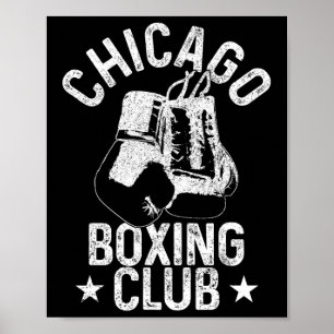 Boxen Chicago Vintage Boxing Club Boxer Poster