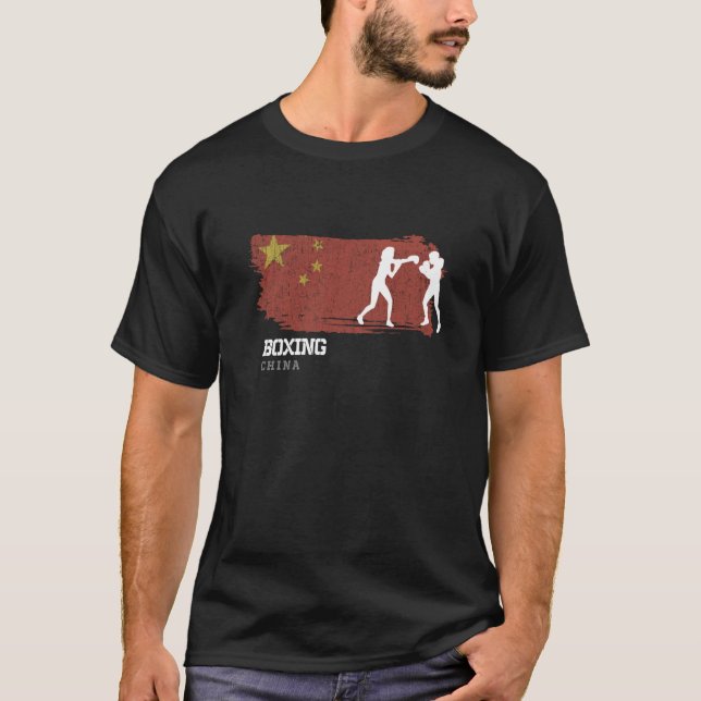 Boxen-China-Kämpfer gegen Sportkämpfer T-Shirt (Vorderseite)