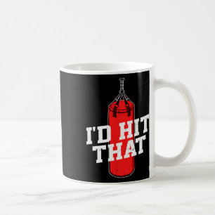 Boxen, die ich traf, die Boxhandschuhe, die Tasche Kaffeetasse