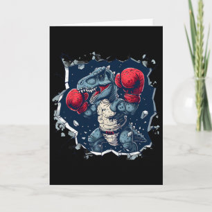 Boxen Dinosaur Boxer T-Rex Kickboxen Dino Boxen Karte